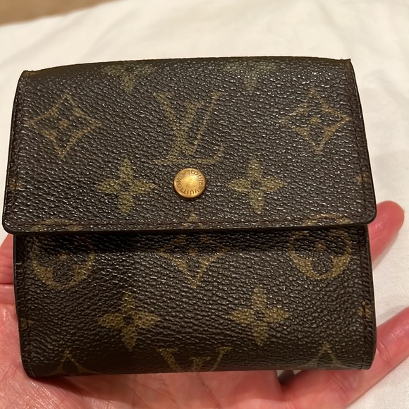 Louis Vuitton Brown Monogram Elise Tri-fold Wallet- Excellent Condition - Picture 3 of 17